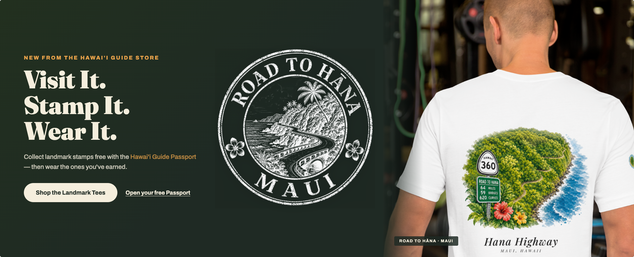 Visit Road to Hana, collect its Hawaiʻi Passport stamp, and wear the landmark T-shirt